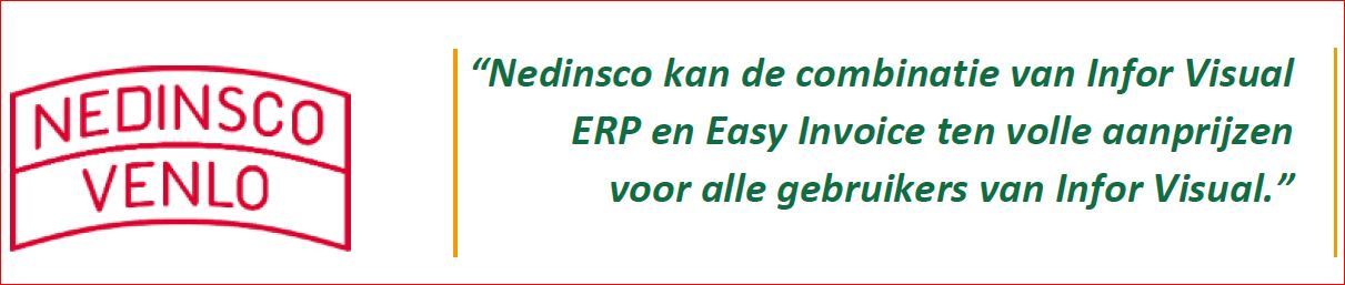 Nedinsco review Infor Visual ERP en Easy Invoice